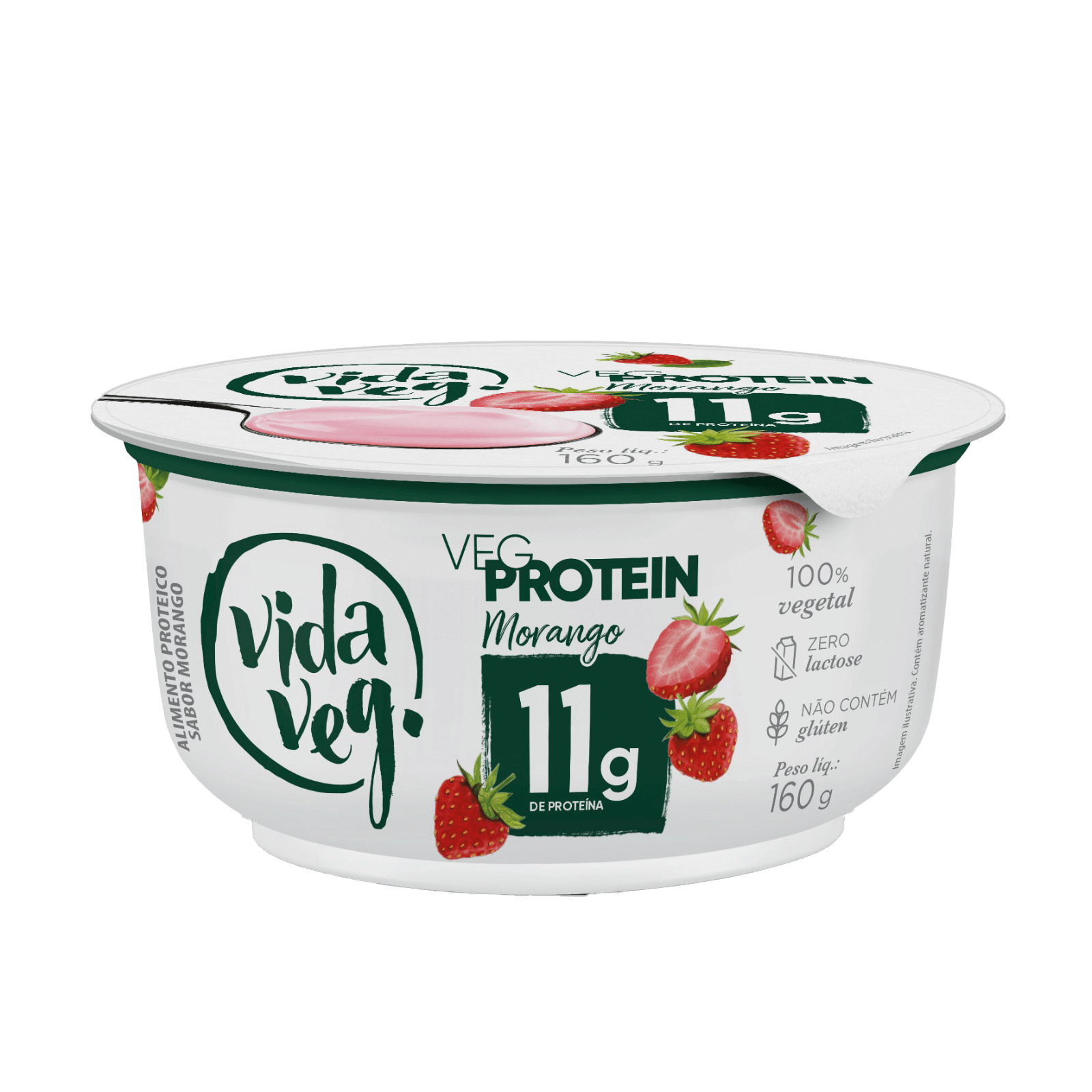 Iogurte de Morango Proteico Vegprotein Vegano Vida Veg – 160g
