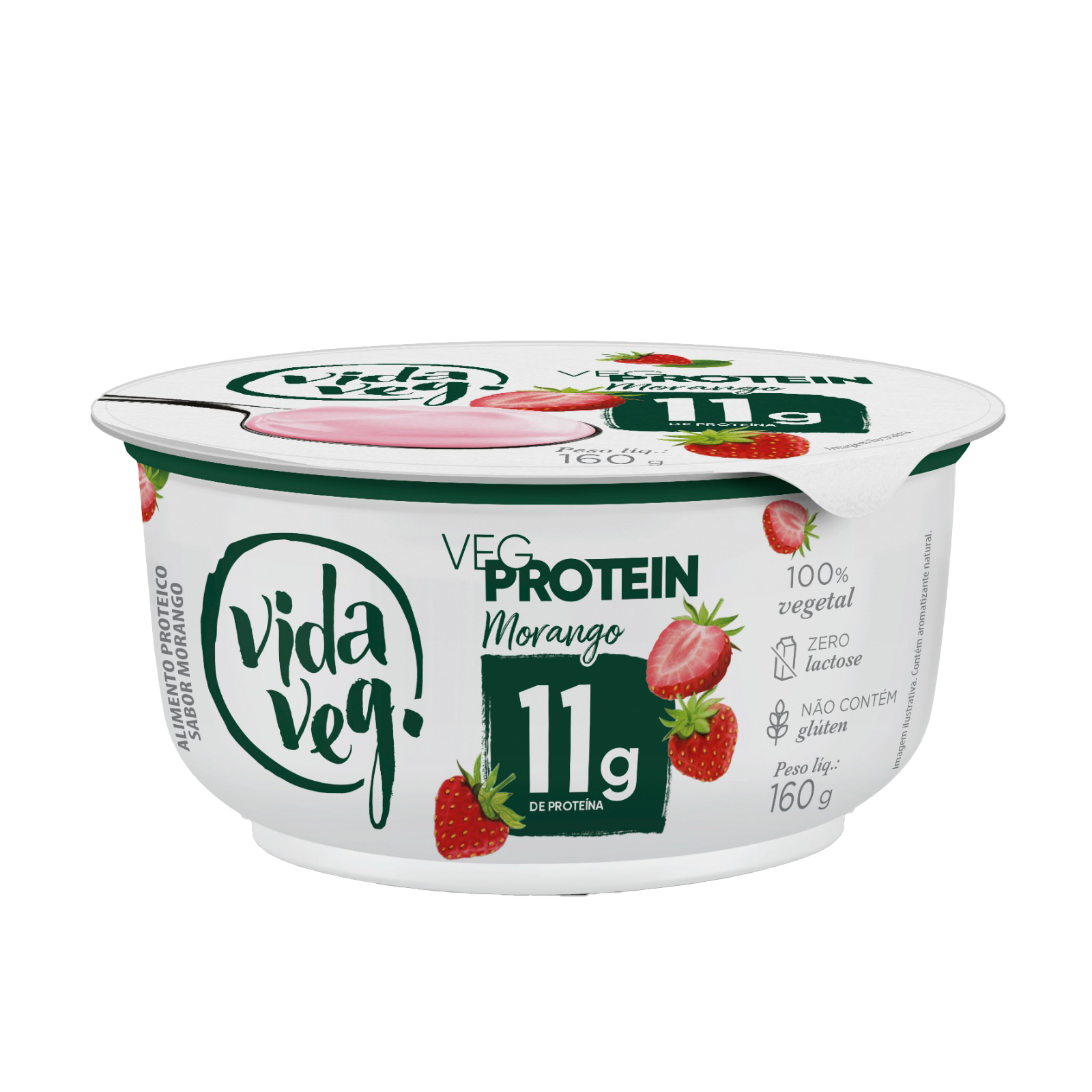 Iogurte de Morango Proteico Vegprotein Vegano Vida Veg – 160g