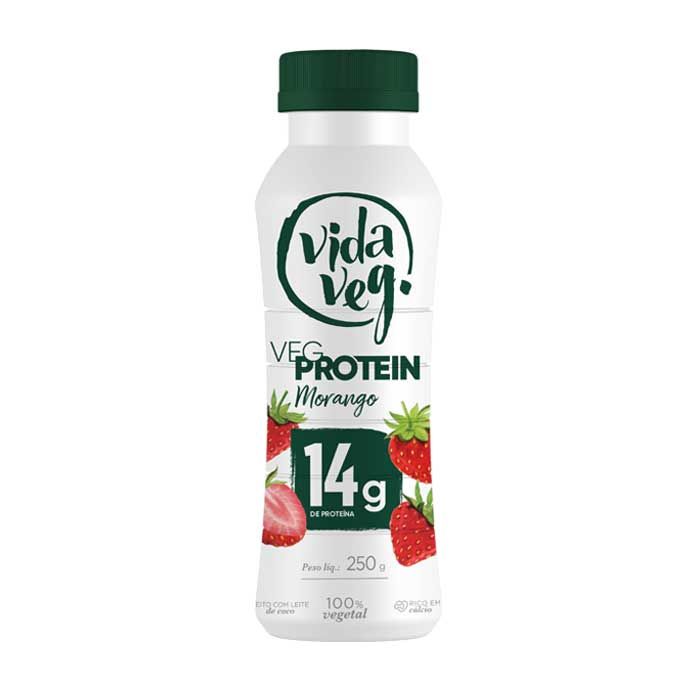 Iogurte de Morango Proteico Vegprotein Vegano Vida Veg – 250g