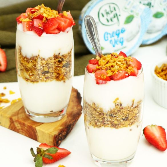 Parfait Vegano, uma receita perfeita para seu café da manha