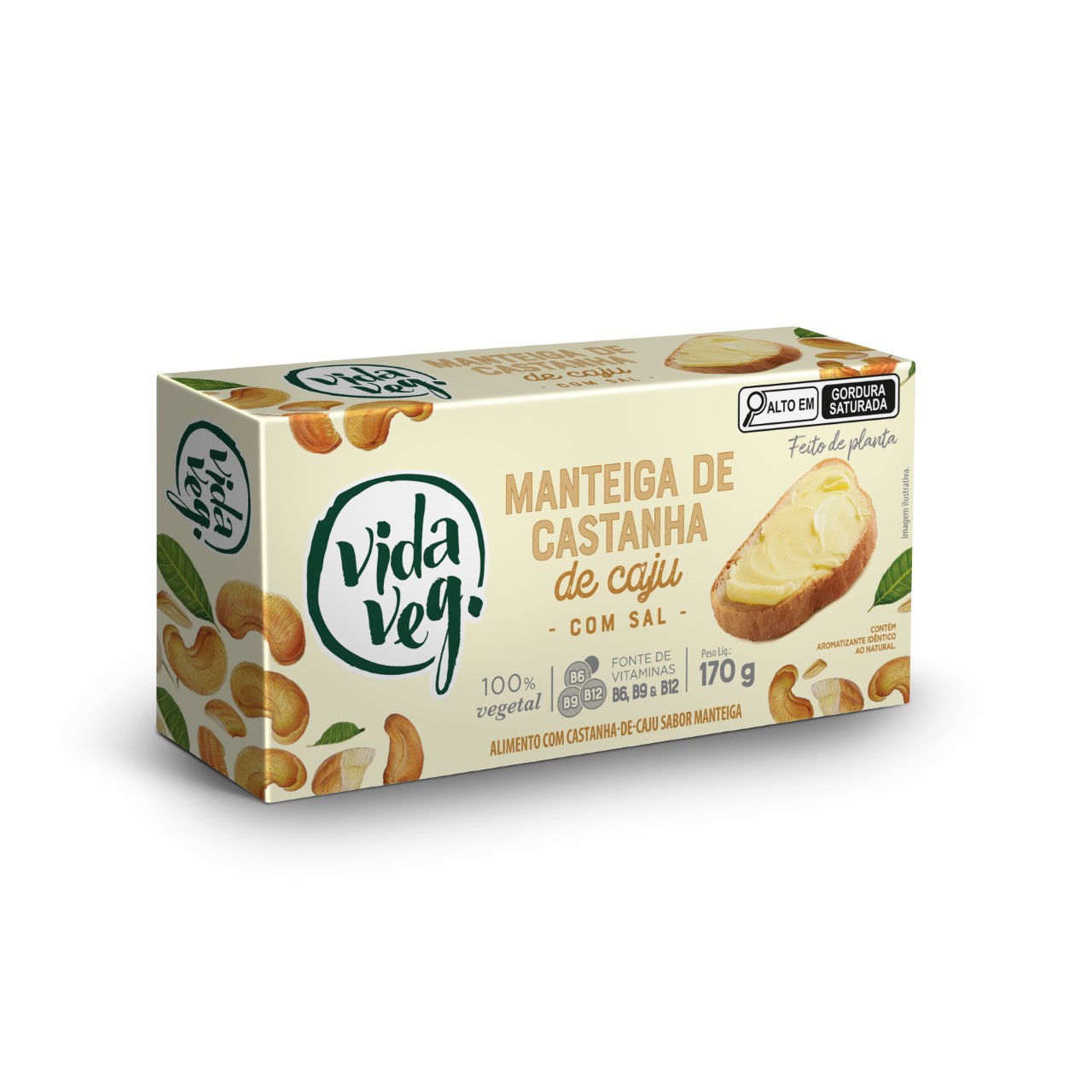Manteiga de Castanha De Caju Vida Veg Tablete – 170g